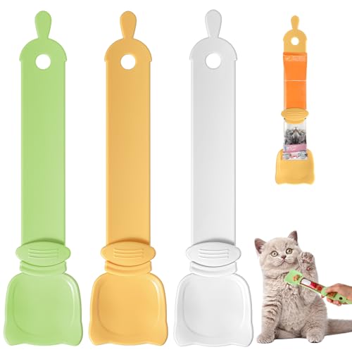 3 Stück Katzenstreifen Quetschlöffel Liquid Snack Löffel Katzenstreifen QuetschlöffelFeeder Haustierlöffel Futterspender Katzenfutter Happy Spoon Katzenfutter Löffel Katzensnack Katzen Spenderlöffel von Xinjoduz