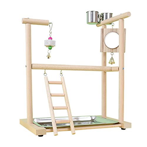 Bird Perch Playstand Ladder Kauspielzeug Für Papageien Guardgies Käfigständer Accessoire Edelstahl Fütterungstassen von Xinsheinelry