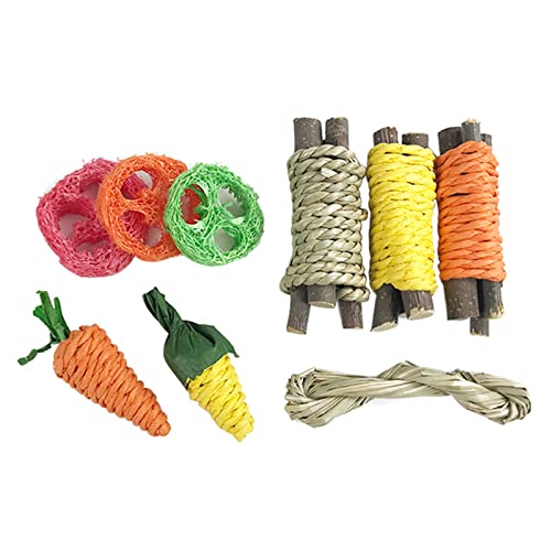 Xinsheinelry 9 PCs Kleine Tieraktivität Spielzeugzubehör Molare Spielzeug Versteck Apfelholzstock Kauen Spielzeug Für Zahnen Dauerhaft Für P von Xinsheinelry