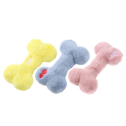 Xinsheinelry Haustier Hunde Kauen Spielzeug Für Kleine Hunde Plüsch Bone Toy 3PCS Interaktion Haustier Zahnen Spielzeug Aggressive Kauspielspielzeughund Gunst von Xinsheinelry