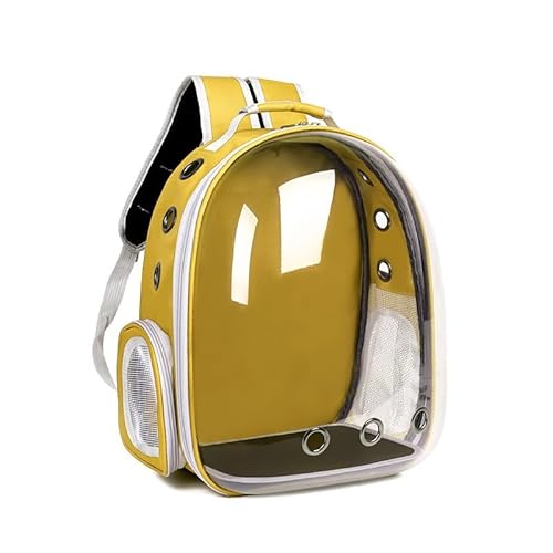 Nehmen Sie Ihr Haustier überall hin mit mit Dieser ergonomischen Haustier-Fronttasche, geeignet for kleine Katzen und Welpen, transparent und belüftet(Yellow) von Xinyilau