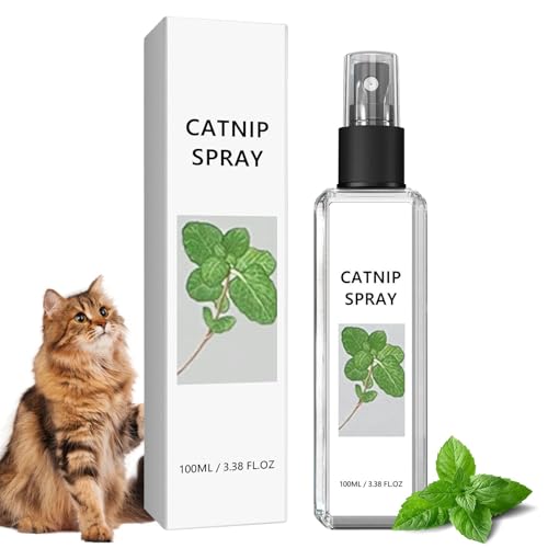 Xionghonglong Katzenminze-Spray für Katzen,Natürliches Entspannungs- & Anti-Stress-Mittel für Katzen, Catnip Spray,für Katzen und Kätzchen, 100 ml(3.38 Oz) von Xionghonglong