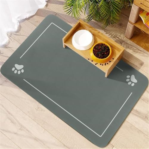 Futtermatte FüR Haustiere Silikon Hundenapf Unterlage Wasserdicht Hunde Futternapf Futtermatte Katze Hund Katzen Futtermatte Leicht Zu Reinigen Napfunterlage Dog Mat Carpet (30x50cm,Farbe 1) von Xisnuient