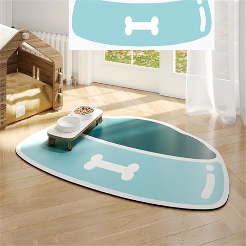 Haustier Futtermatte Katze Hund rutschfeste Matten Silikonmaterial Wasserdicht Geeignet FüR FressnäPfe Wassernapfmatte Teppich Anti-Rutsch Placemats Katzenstreu Matte Pet Carpet (50x80cm,Farbe 3) von Xisnuient