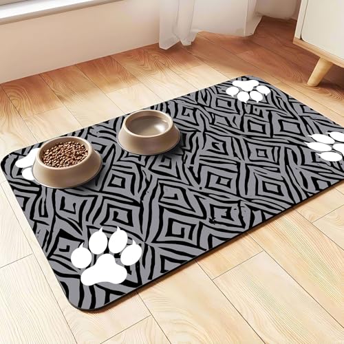 Haustier-Futtermatte Napfunterlage Hund rutschfest Futtermatte Katzen Super Saugfähige Katzen Futtermatte Unterlage Hundenapf Napfunterlage Für Haustiere Katzen Hunde Pet Carpet (Colour 1,80x120 cm) von Xisnuient