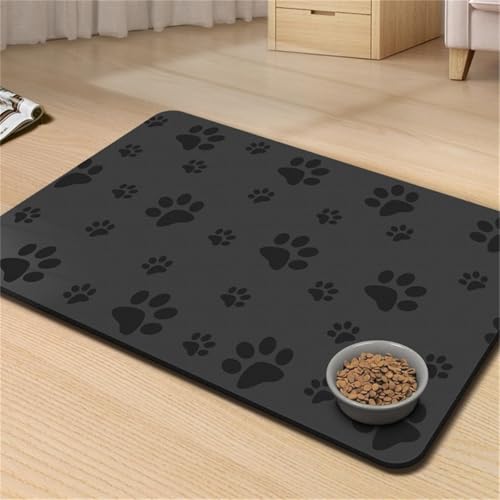 Haustier-Futtermatte rutschfeste Katze Hund FüTterungsmatte Silikon Pet Feeding Mat FüR FressnäPfe Wassernapfmatte Anti-Rutsch Matte FüR Spender Placemats ZubehöR Teppich (30x40 cm,Colour 4) von Xisnuient