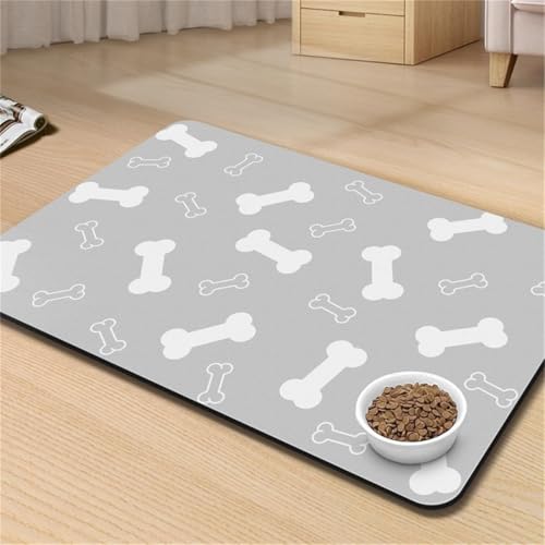 Haustier-Futtermatte rutschfeste Katze Hund FüTterungsmatte Silikon Pet Feeding Mat FüR FressnäPfe Wassernapfmatte Anti-Rutsch Matte FüR Spender Placemats ZubehöR Teppich (30x50 cm,Colour 1) von Xisnuient