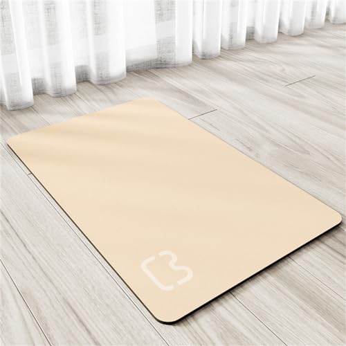 Haustier-Futtermatte rutschfeste Katzen- Und HundefüTterungsmatte Silikonmaterial Wasserdicht Geeignet FüR FressnäPfe Wassernapfmatte Anti-Rutsch Placemats ZubehöR Matte (30x50 cm,Beige) von Xisnuient