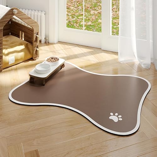 Hunde Und Katzennapfmatte Napfunterlage Hund Katzen wasserdichte Katzen Hunde Silikon Mat Unterlage Futtermatte Anti-Rutsch Haustier FüTterung Matte FüR FutternäPfe Placemats (40x60 cm,Farbe 1) von Xisnuient