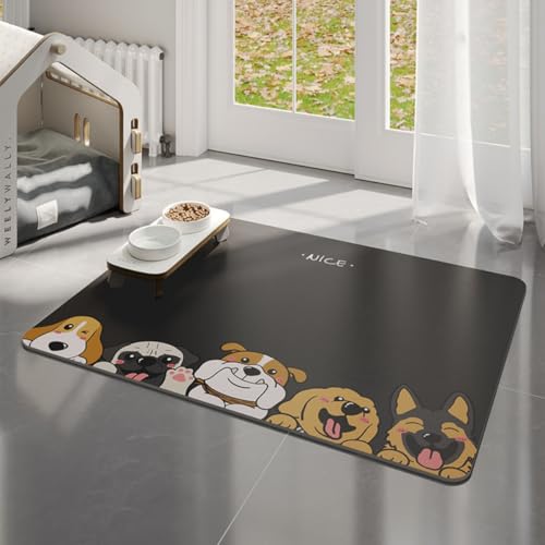 Napfunterlage Hund Katzen Futternapf Unterlage rutschfeste Hundenapf Unterlage Katzennapf Fressnapf Futtermatte Katzenmatte Futter Matte Katzenfutter Leicht Zu Reinigen (35x50 cm,Farbe 1) von Xisnuient