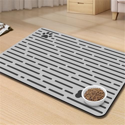 Napfunterlage Hund rutschfest Super SaugfäHige Futtermatte FüR Hund Und Katze rutschfeste Katzen Futternapf Unterlage Waschbar Futterunterlage Matte FüR Katzen Und Hunde Pet Mat (30x50 cm,Farbe 7) von Xisnuient