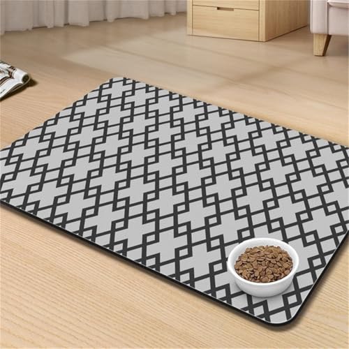 Napfunterlage Hund Rutschfest Super SaugfäHige Futtermatte FüR Hund Und Katze Rutschfeste Katzen Futternapf Unterlage Waschbar Futterunterlage Matte FüR Katzen Und Hunde Pet Mat (40x60 cm,Farbe 6) von Xisnuient