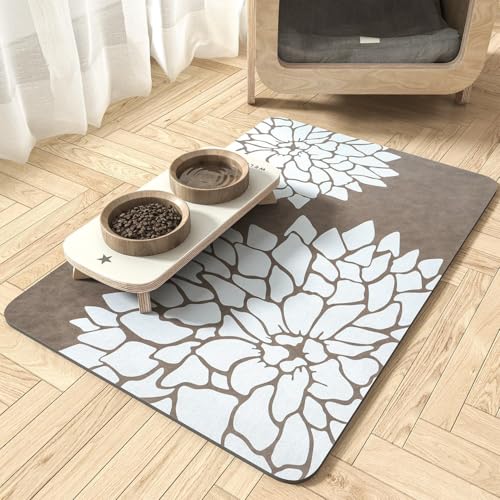 Silikon Haustier Matte Fressnapf Unterlage Hundefuttermatte Silikon-Hundenapfmatte rutschfeste Katzen- Und Hunde-Futtermatte Wasserdichtes Hunde-Tischset Pet Carpet (80x120 cm,Color 1) von Xisnuient