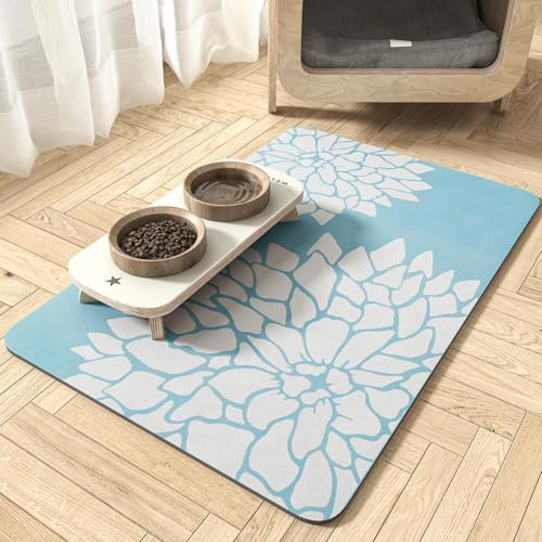 Silikon Haustier Matte Fressnapf Unterlage Hundefuttermatte Silikon-Hundenapfmatte rutschfeste Katzen- Und Hunde-Futtermatte Wasserdichtes Hunde-Tischset Pet Carpet (80x120 cm,Color 3) von Xisnuient