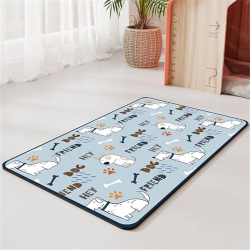 Silikon Wasserdicht Hund Und Katze Haustier FüTterung Matte rutschfeste Haustier FüTterung Mat Schnell Trocken Futtermatte Futternapf-Matte Hundenapfmatten Haustier-Teppich (40x60 cm,Color 3) von Xisnuient