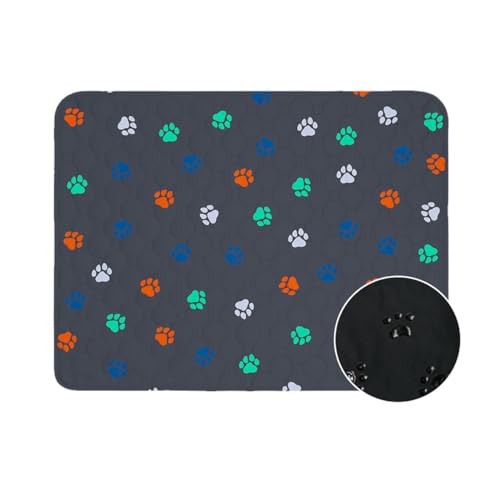 Wiederverwendbare Hundetrainingspads Waschbare Welpen-Trainingspads Super SaugfäHig Wasserdicht Urinierunterlagen FüR Welpen Alte Oder Inkontinente Hunde Hunde Auto Reisen (105x105cm,Farbe 2) von Xisnuient