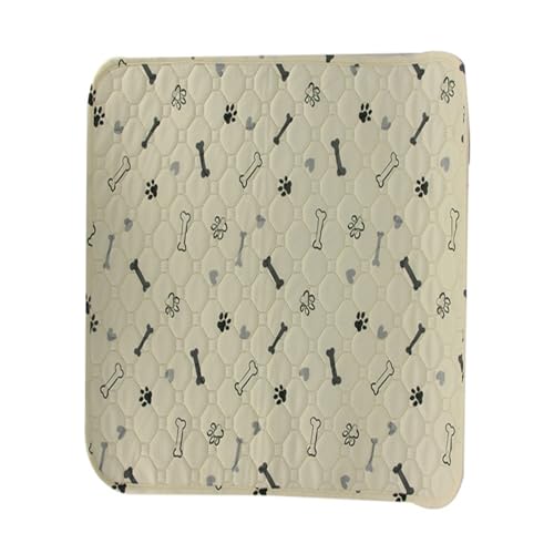 Xisnuient Haustier-Teppich Waschbare Pinkelpads Mat Für Hund Katze rutschfeste wasserdichte Hundematte Haustier Training Pads Für Wurfkiste Töpfchen Laufstall Kiste Pet Carpet (50x70 cm,Beige) von Xisnuient