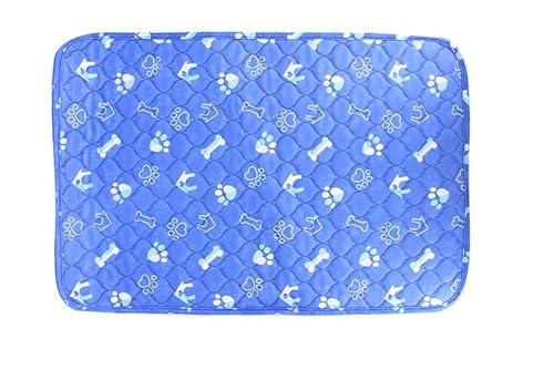 Xisnuient Haustier-Teppich Waschbare Pinkelpads Mat Für Hund Katze rutschfeste wasserdichte Hundematte Haustier Training Pads Für Wurfkiste Töpfchen Stubenreinheit Laufstall Kiste (45x60 cm,Blau) von Xisnuient