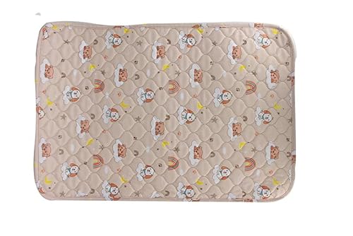 Xisnuient Haustier-Teppich Waschbare Pinkelpads Mat Für Hund Katze rutschfeste wasserdichte Hundematte Haustier Training Pads Für Wurfkiste Töpfchen Stubenreinheit Laufstall Kiste (45x60 cm,Khaki) von Xisnuient