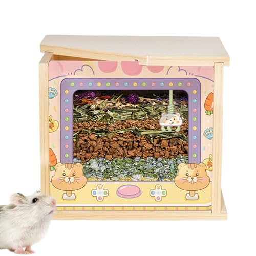 Xistuoz Hamster-Sandkasten, Hamster-Staubbad-Behälter – Sichtbare Lebensraumdekoration, Käfigzubehör für Training, Fütterung, Baden, Klettern Xistuoz Hamster-Sandkasten, Hamster-Staubbad-Behälter – Sichtbare Lebensraumdekoration, Käfigzubehör für Training, Fütterung, Baden, Klettern von Xistuoz