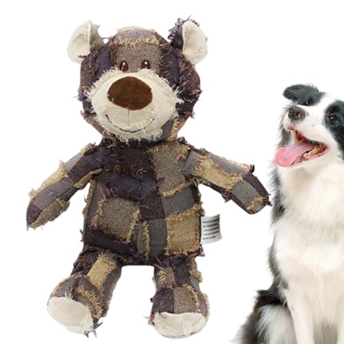 Xistuoz Pet Plush Sound Toy Squeaky Stuffed Bear Toy for Dogs, Interactive Chewing Toy for Dogs, Cats, and Other Small Animals von Xistuoz