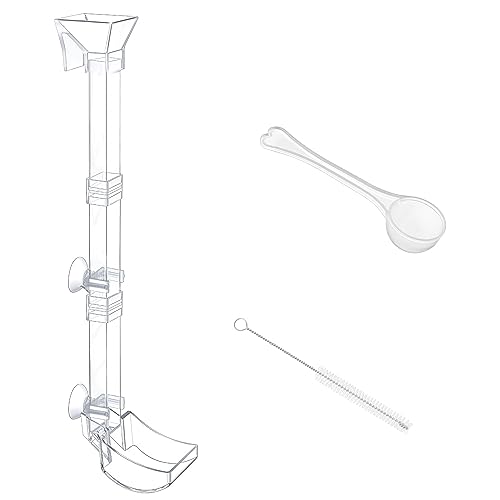 Acryl Garnelen Futterspender mit Futterschaufel und Reinigungsbürste Transparent Aquarium Futterrohr Fütterung Futternapf Feeder Tube Dish Set Aquarium Aquarien Zubehör 38cm von XiyaxiVici