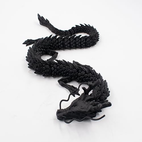 XiyaxiVici Aquarium Dekoration Drachen 3D Harz Gedruckter Drache Fish Tank Floating Ornament Aquarium Deko Harz Reptilien Lebensraum Dekorativ Einzigartige Aquascapes 45cm Schwarz von XiyaxiVici