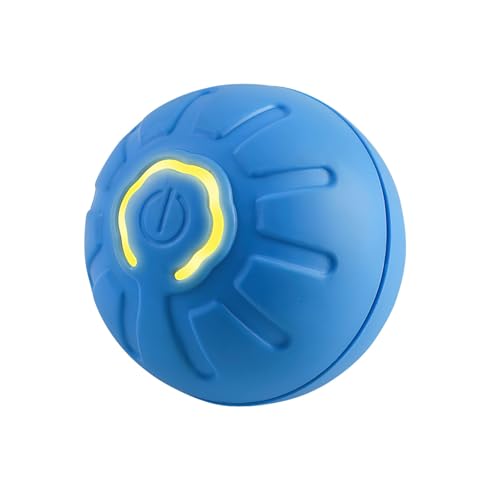 Hundespielzeug Ball, Interaktives Hunde Ball Spielzeug, Bunte Lichter Springender Ball, Hundespielzeug Kauball Automatischer Hund Amüsantes Artefakt, Elektrisches Spielzeug für kleine Hunde (Blau) von Xoeminor