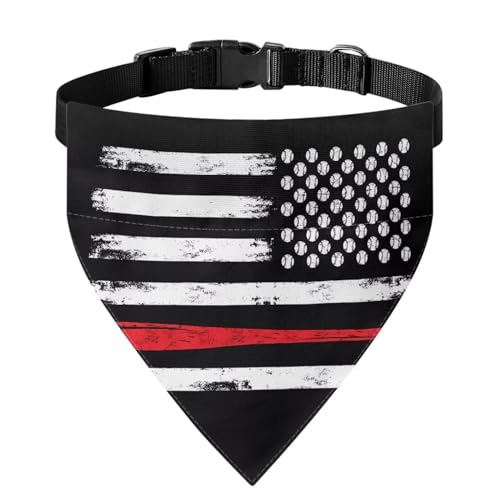 Xoenoiee Bandana für Hunde und Katzen, mit US-Flagge, verstellbar, mit Schnalle, wendbar, für mittelgroße Haustiere von Xoenoiee