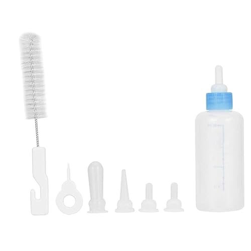 Xoeryoy Haustier Pflegeflasche Mini Squeeze Flüssige Welpe Milch Fütterung Flasche Kit Haustier Fütterungstool für Hundekätzchen Welpe Blau von Xoeryoy