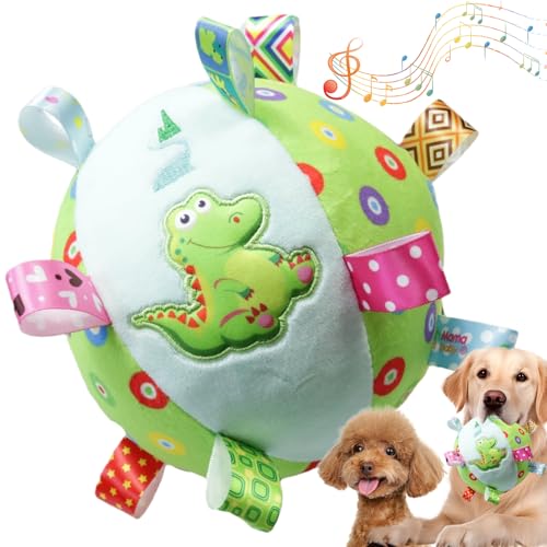 Xoeryoy Quietschende Hundeball mit Rasseln, 5, 9-Zoll-Plüsch weiche interaktive Hundespielzeug, hohe elastische Bissresistante aktiven Rollkugel mit Gurten für Welpen kleine mittelgroße Hunde Xoeryoy Quietschende Hundeball mit Rasseln, 5, 9-Zoll-Plüsch weiche interaktive Hundespielzeug, hohe elastische Bissresistante aktiven Rollkugel mit Gurten für Welpen kleine mittelgroße Hunde von Xoeryoy