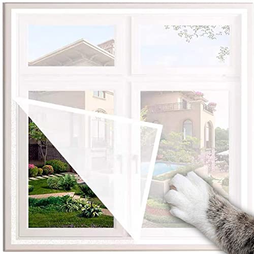 Xpnit Katzenfensterschutz, Fensternetz für Katzen, Sicherheitsnetz, kratzfest, Fensterschutz, Katze, Balkonnetze, Fliegengitter, Moskitonetz (150 x 180 cm, weiß-weißes Netz) von Xpnit