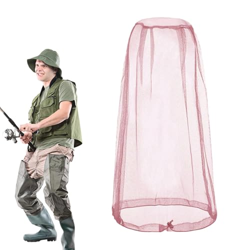 Xtauaguh Fliegennetzhut, Fliegenschutzhut, Netz-Mesh-Gesichtsabdeckung, Schützender Fliegengesichtsnetzhut, atmungsaktives Mesh-Fliegenkopfnetz, Outdoor-Schutz-Sonnenhut für Outdoor-Reisen, Camping von Xtauaguh