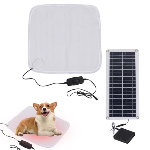 Xtauaguh Solar-Heizkissen für Katzen, Solar-Heizkissen für Haustiere | 100 W wasserdichtes Haustier-Heizkissen - Extra warmes Thermo-Haustier-Pad, beheiztes Hunde- und Katzenbett für den Außenbereich, von Xtauaguh