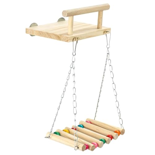 Schaukelspielzeug für Vogel-Sitzstange, Schleifkratzer, Sitzstange, Hängematte, Molar-Kauspielzeug für Papageien, Sittiche, Spielzeug, Vogel von XuQiZZpp