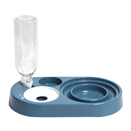 XuQiZZpp 2 in 1 Haustier Geschirr Hund Wasser Futternapf Futter Wasserspender Katze Slow Eat Bowl von XuQiZZpp