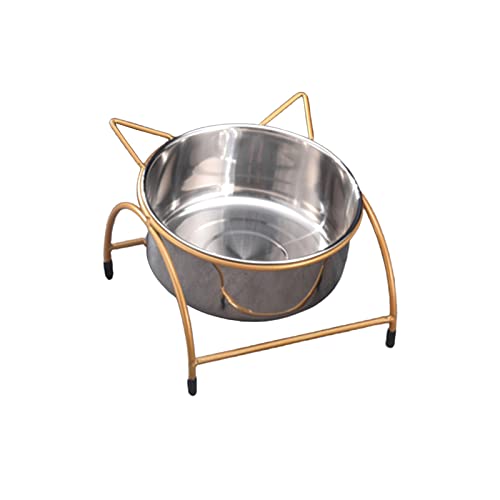 XuQiZZpp Haustiergeschirr Hunde Wasser Futternapf Futter Wasserspender Set Katze Slow Eating Bowl von XuQiZZpp