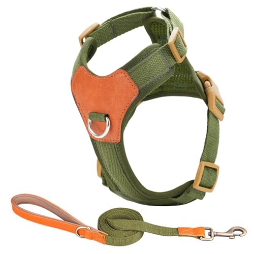 XuQiZZpp Hundegeschirr für kleine Hunde, ohne Ziehen, mit Leine, verstellbarer Clip, bequemer und sicherer Clip XuQiZZpp Hundegeschirr für kleine Hunde, ohne Ziehen, mit Leine, verstellbarer Clip, bequemer und sicherer Clip von XuQiZZpp