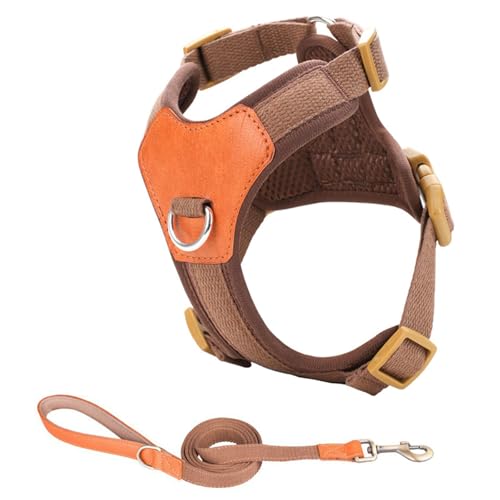 XuQiZZpp Hundegeschirr für kleine Hunde, ohne Ziehen, mit Leine, verstellbarer Clip, bequemer und sicherer Clip XuQiZZpp Hundegeschirr für kleine Hunde, ohne Ziehen, mit Leine, verstellbarer Clip, bequemer und sicherer Clip von XuQiZZpp