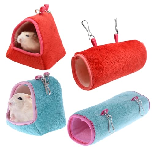 XuQiZZpp Mehrzweck-Hängematte für kleine Haustiere, Schlafkäfig, Bett, hängend, Rattenhaus, Käfig, Hamster, warme Bettmatte zum Spielen und Schlafen von XuQiZZpp