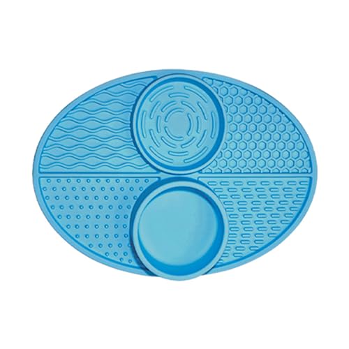 XuQiZZpp Pet Double Bowl Lick Pad Slower Feeder Pad Silicone Dogs Slow Feeding Pad Food Training Pad Dogs Licking Mat von XuQiZZpp