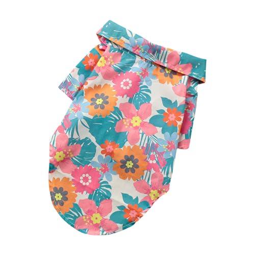 Mädchen- und Katzen-Shirt, Kostüm, Strandkleid, Blumenweste für Welpen, Hunde und Katzen, bequemes Hunde-T-Shirt Mädchen- und Katzen-Shirt, Kostüm, Strandkleid, Blumenweste für Welpen, Hunde und Katzen, bequemes Hunde-T-Shirt von Xuanxi
