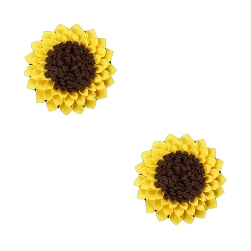 Xuanxi Pet Snuffle Feeding Mat Dog Interactive Puzzle Toy Sunflower Shape Encouraging Natural Foraging Skills For Small Pets Dog Snuffle Mat Toy Small Dog Puzzle Toy Foraging Mat Large With von Xuanxi