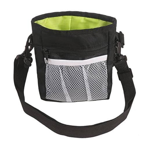 Xuigort Leckerli-Tasche für Hundetraining, schwarz, Leckerli-Tasche für Hundetraining, verstellbarer Bundclip, Oxford-Stoff, Leckerli-Tasche, freihändiges Tragen zum Laufen, für Damen und Herren von Xuigort