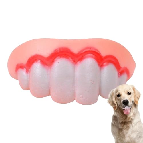 Xujuika Fake Dog Teeth - Lustige Zahnprothesen Für Hunde | Hundespielzeug Zähne Lustig | Hundespielzeug Mit Künstlichen Zähnen Aus Silikon Für -Styling Und Cosplay, Kreatives, Humorvolles von Xujuika