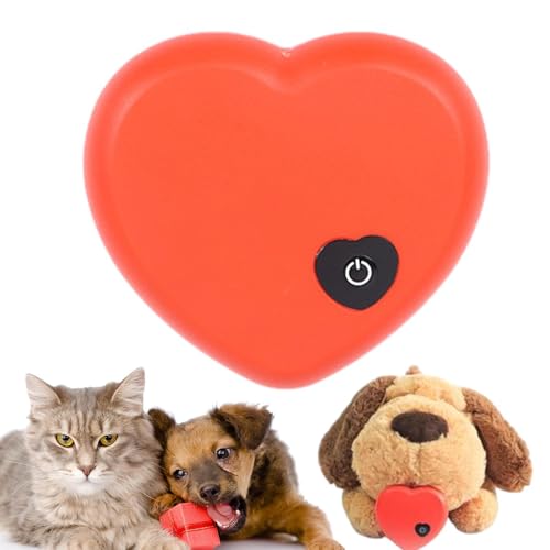 Xujuika Herzschlag-Simulator-Spielzeug | Beruhigendes realistisches Welpen-Herzschlagspielzeug | Tragbares Hundespielzeug, beruhigendes Katzenspielzeug, leichtes Welpenspielzeug zur Einschlafhilfe, von Xujuika