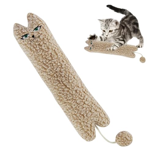 Xujuika Katzen-Beißkissen, Katzen-Kauplüsch,Kauspielzeug für Katzen aus weichem Plüsch für Hauskatzen | Pillow Cat Kick Toys Interessantes weiches Kätzchen-Beißspielzeug für Trainingsunterhaltung von Xujuika