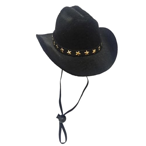 Xujuika Katzen-Cowboy-Hut, Cowboy-Hut,Haustier-Cowboyhut für Hunde | Welpen-Halloween-Kostüme, Bequeme Haustier- -Dekoration für Sommer-Outdoor-Walking-Camping von Xujuika