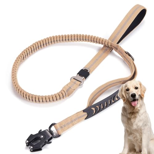 Xujuika Leinen für Hunde,Hundeleinen Heavy Duty - 4,5 Fuß Lange Hundeleinen für Welpen | Stoßdämpfende Hausleine für das Welpentraining, reflektierende Bungee-Hundeleinen für alle Arten von Hunden von Xujuika