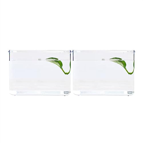 Mini Aquarium Aquarium for Fische, Büro, Desktop, kleines Aquarium, Acryl-Box, Kombination aus einzelnen montierten kleinen Aquarien, klar, transparent Kleines Aquarium(B) von Xumh2024-3